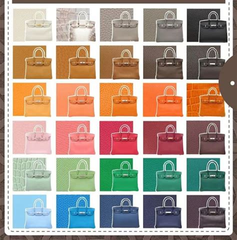 hermes green colours|hermes birkin color chart.